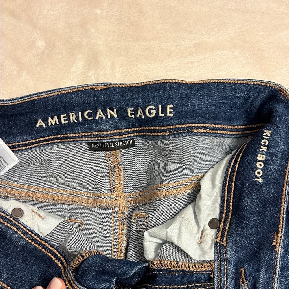 American Eagle Dark Blue Kickboot Jeans - Picture 2 of 4